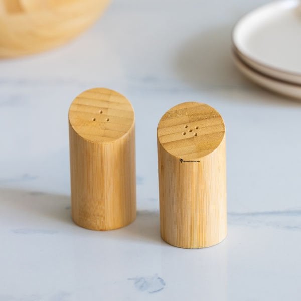 2Lİ BAMBU EĞİK TUZLUK & BİBERLİK (7B06)