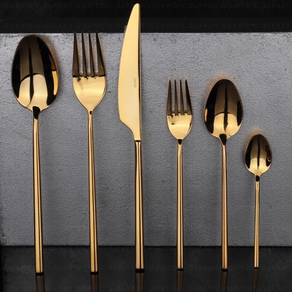 GLORİA 36 PARÇA TİTANYUM GOLD ÇKB SET