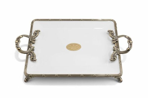 CLASSY DİKDÖRTGEN SUNUM TABAK ANTİK 24 X 44CM (YNG 004)
