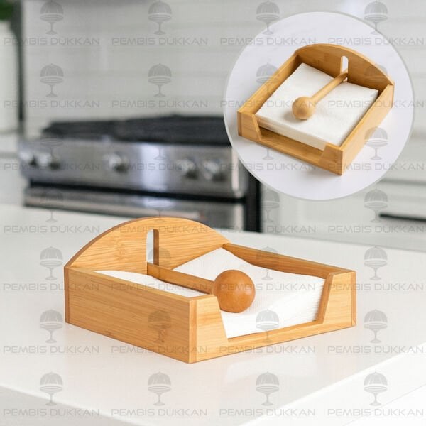 BAMBU YUVARLAK TUTACAKLI PEÇETELİK(7B15B)