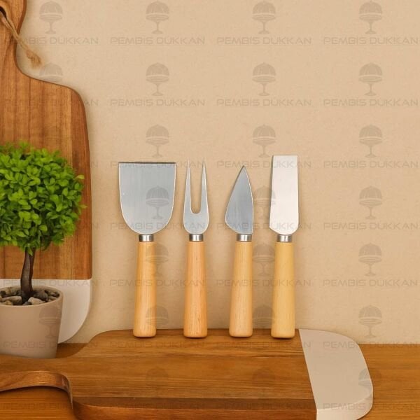 4LÜ BAMBU SAPLI PEYNİR BIÇAĞI SETİ (811)