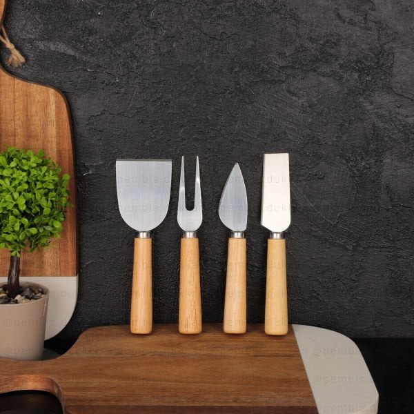 4LÜ BAMBU SAPLI PEYNİR BIÇAĞI SETİ (811)