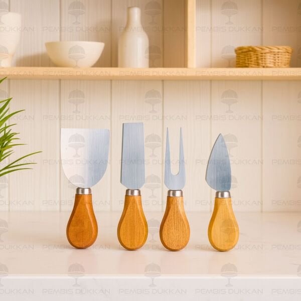 4LÜ AKASYA SAPLI PEYNİR BIÇAĞI SETİ (861)