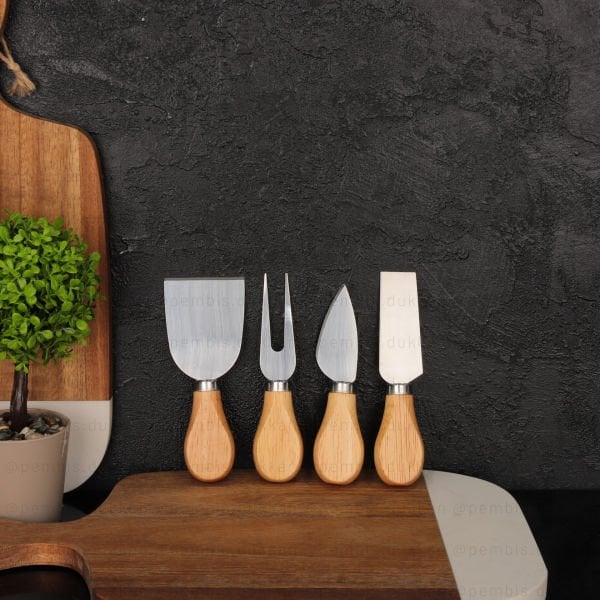 4LÜ AKASYA SAPLI PEYNİR BIÇAĞI SETİ (861)