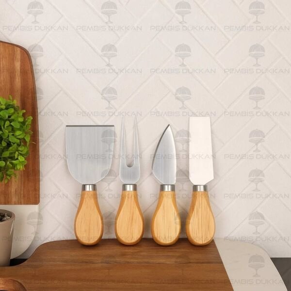 4LÜ AKASYA SAPLI PEYNİR BIÇAĞI SETİ (861)