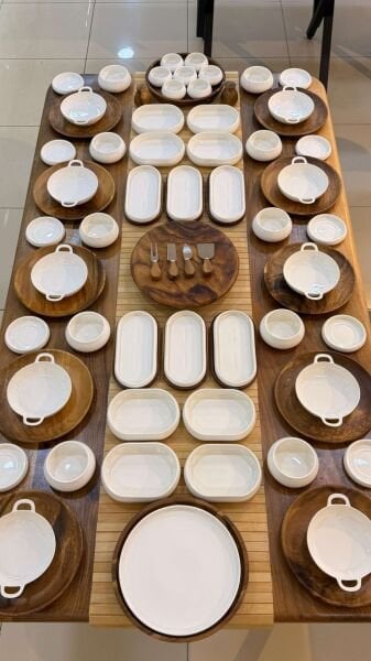 77 PARÇA AKASYA PORSELEN 5 ÇAYI & KAHVALTI SET (KİŞİ ADEDİNİ SEÇİNİZ)