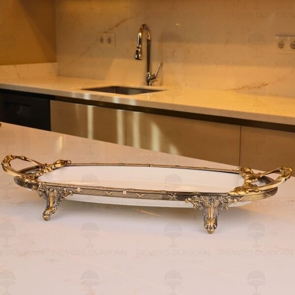 CLASSY BATON SUNUM TABAK ANTİK 15X43CM (YNG 001)