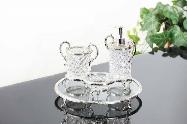 KULPLU BANYO SETİ GÜMÜŞ (YSN 027)