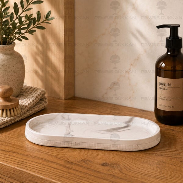 Diamote Polyresin Oval Sunumluk (56819)