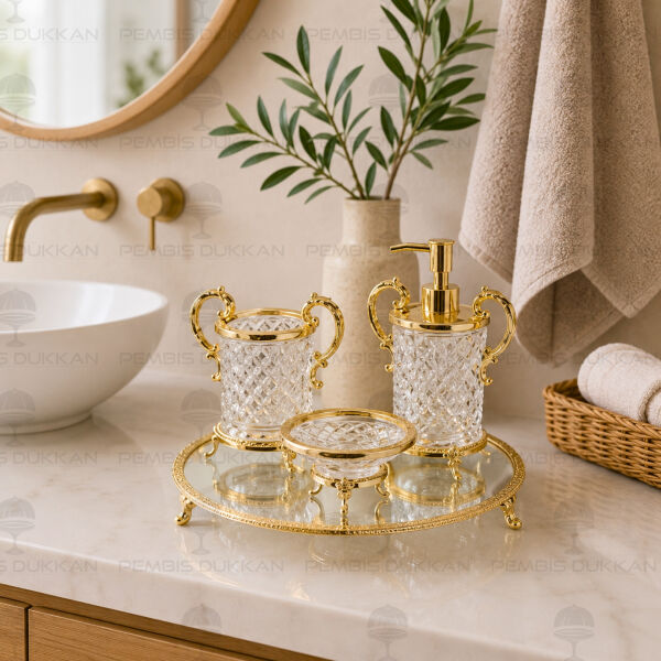 Kulplu Banyo Seti Gold (Ysn 026)