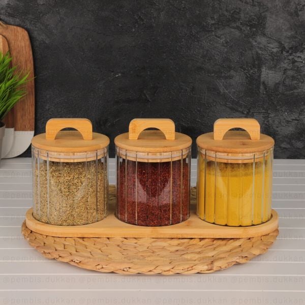 MN 3LÜ İZY BAMBU BAHARATLIK SET (BOR-030)