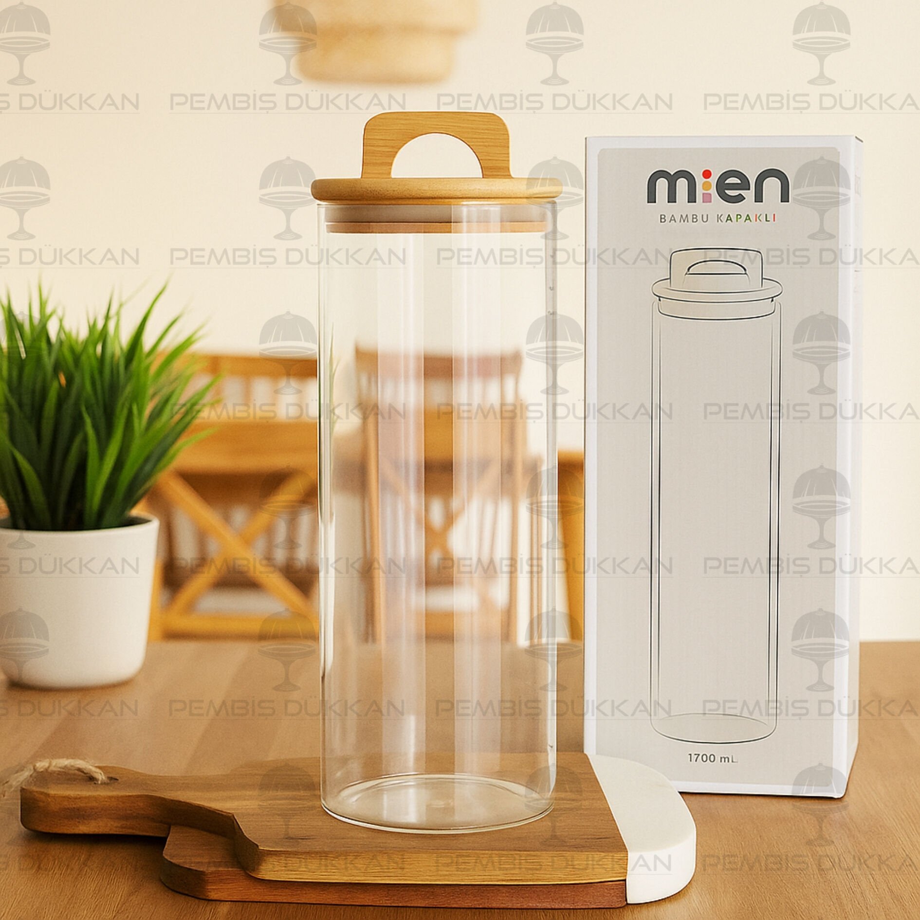 HAVANA 1700ML BAMBU KAPAKLI KAVANOZ (BOR029)