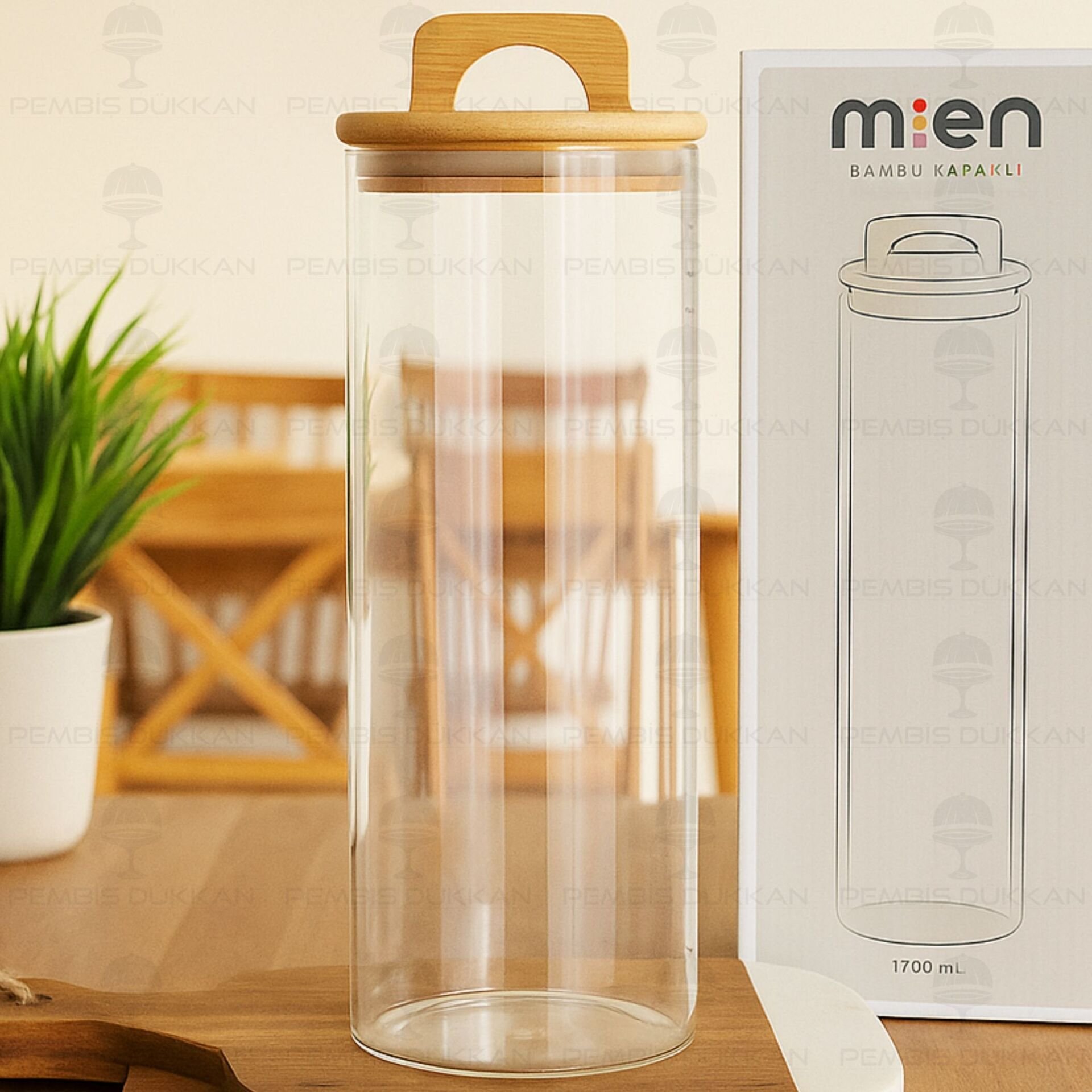 HAVANA 1700ML BAMBU KAPAKLI KAVANOZ (BOR029)