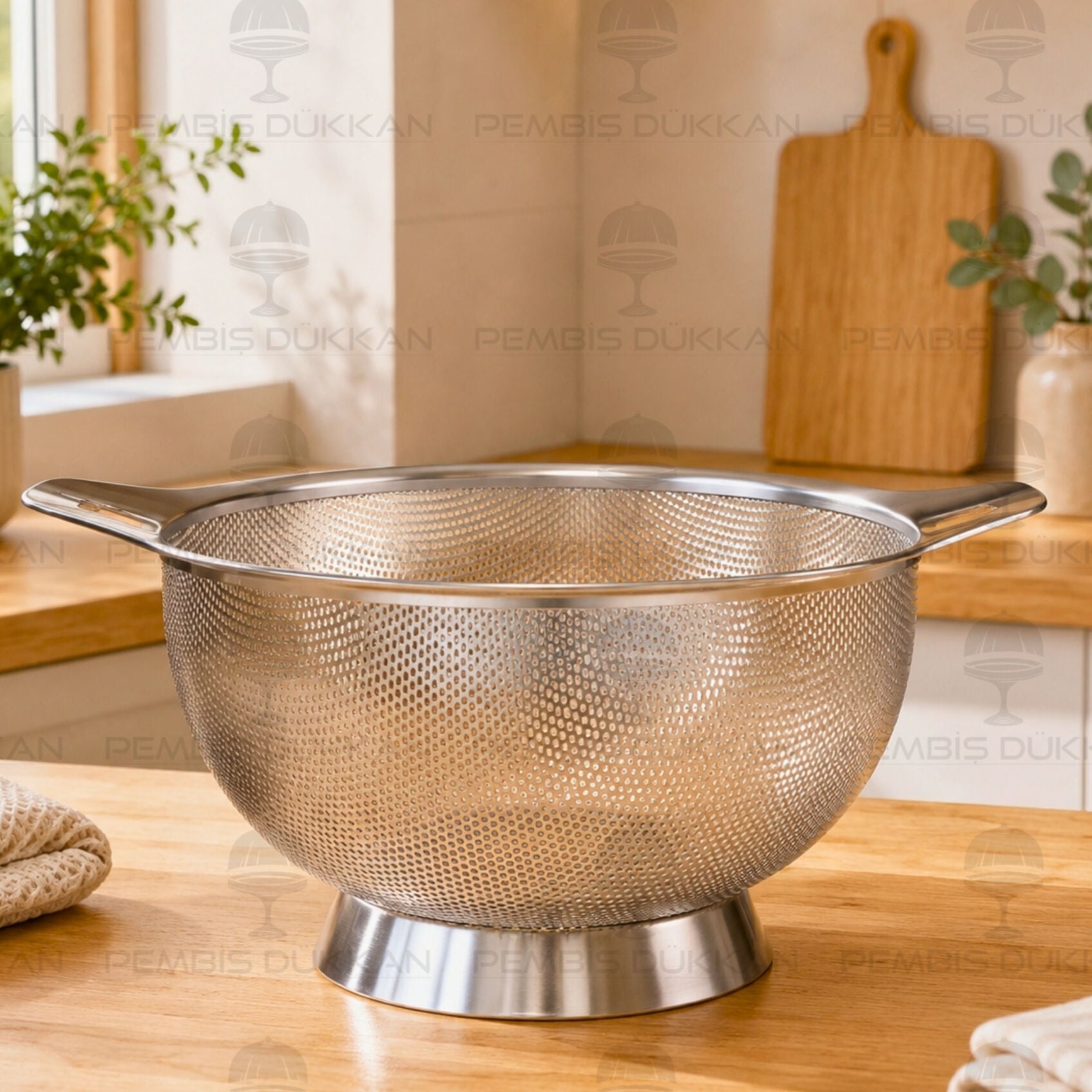 Gastro 26 cm Ayaklı 18/10 Paslanmaz Çelik Süzgeç (SUZ-06)
