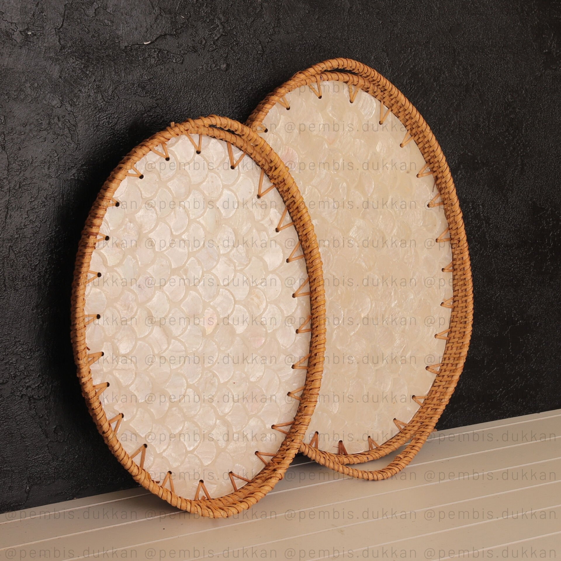 2Lİ SEDEFLİ OVAL TEPSİ (1474-1475) NO 1