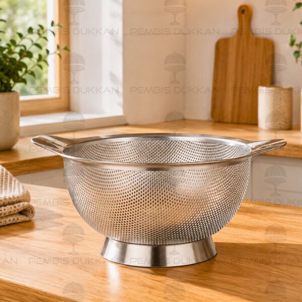 Gastro 22 cm Ayaklı 18/10 Paslanmaz Çelik Süzgeç (SUZ-05)