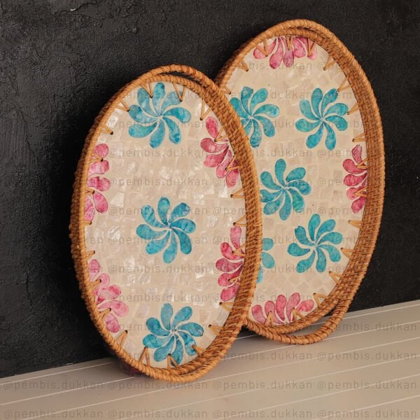2Lİ SEDEFLİ OVAL TEPSİ (1474-1475) NO 2
