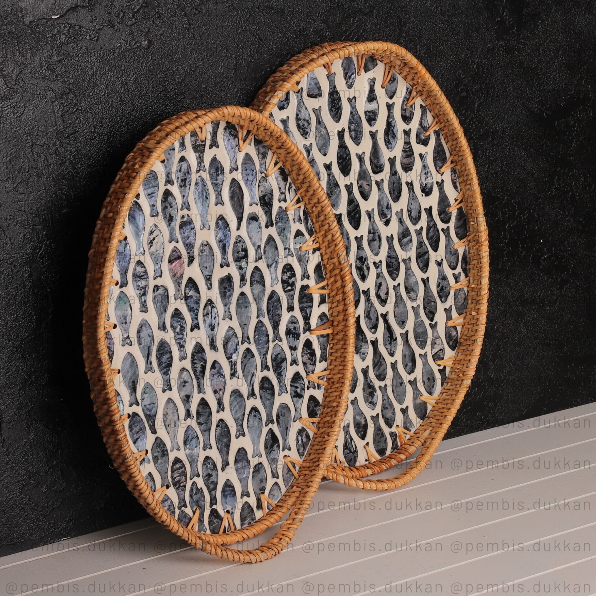 2Lİ SEDEFLİ OVAL TEPSİ (1474-1475) NO 3