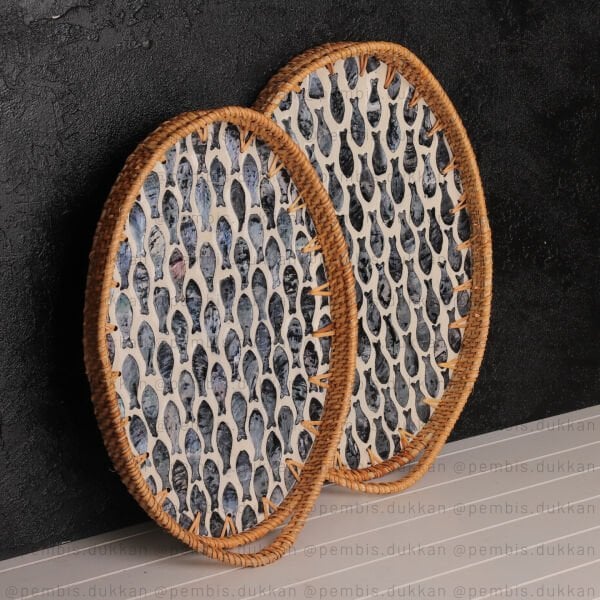 2Lİ SEDEFLİ OVAL TEPSİ (1474-1475) NO 3
