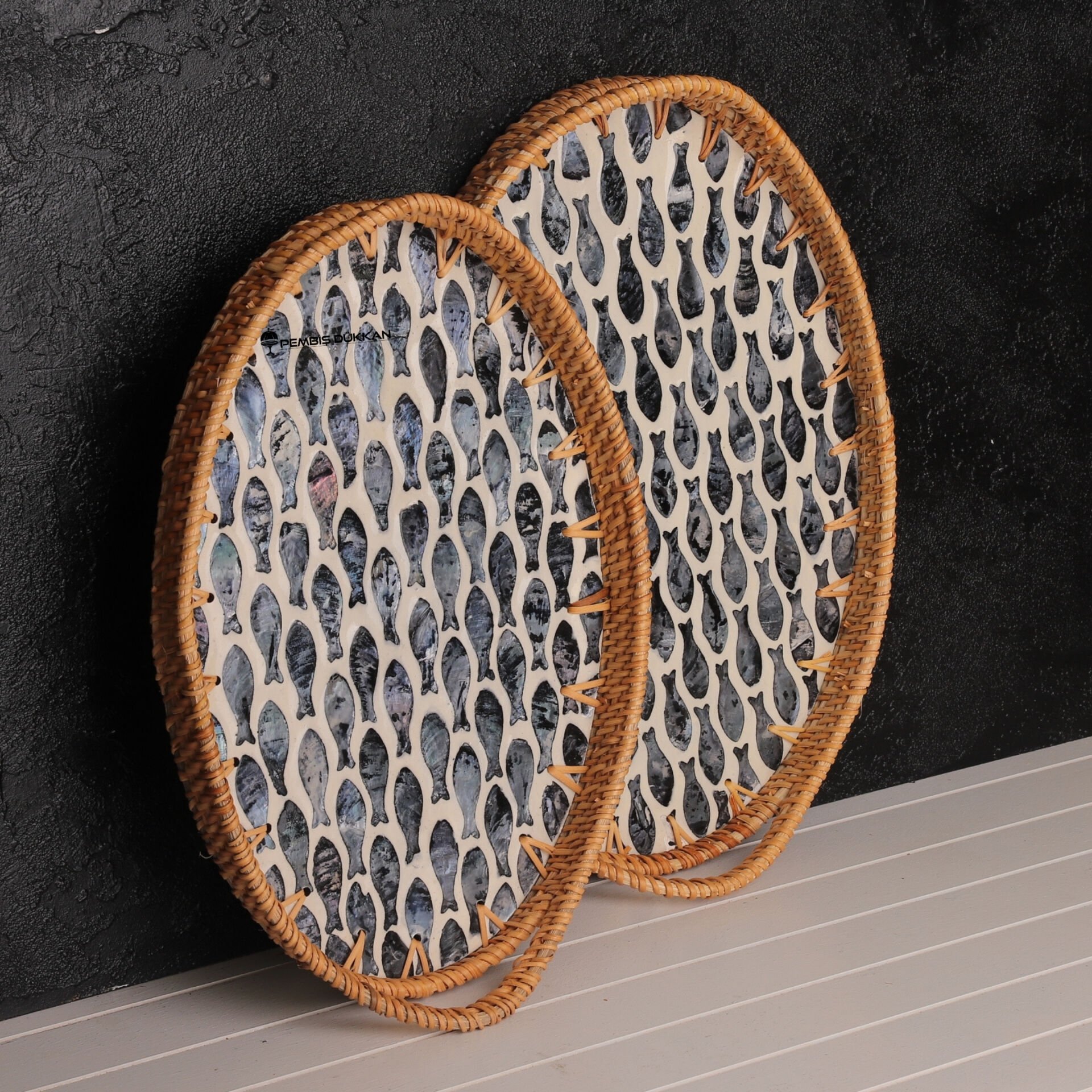 2Lİ SEDEFLİ OVAL TEPSİ (1474-1475) NO 3
