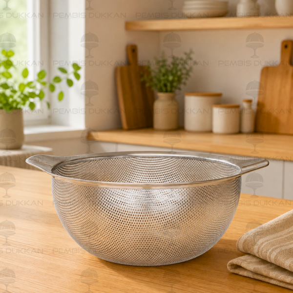 Gastro Kulplu 26 cm 18/10 Paslanmaz Çelik Süzgeç (SUZ-03)