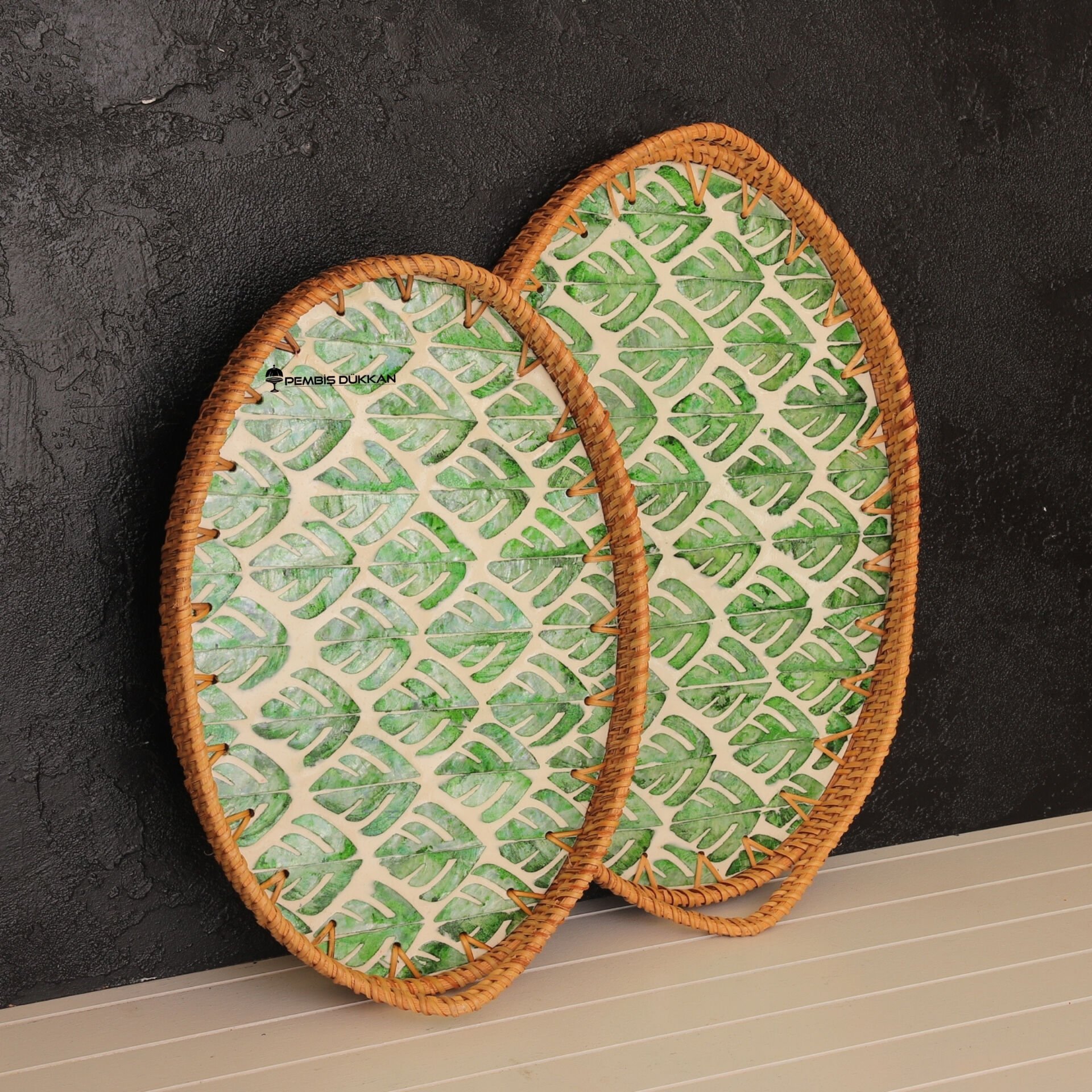 2Lİ SEDEFLİ OVAL TEPSİ (1474-1475) NO 4
