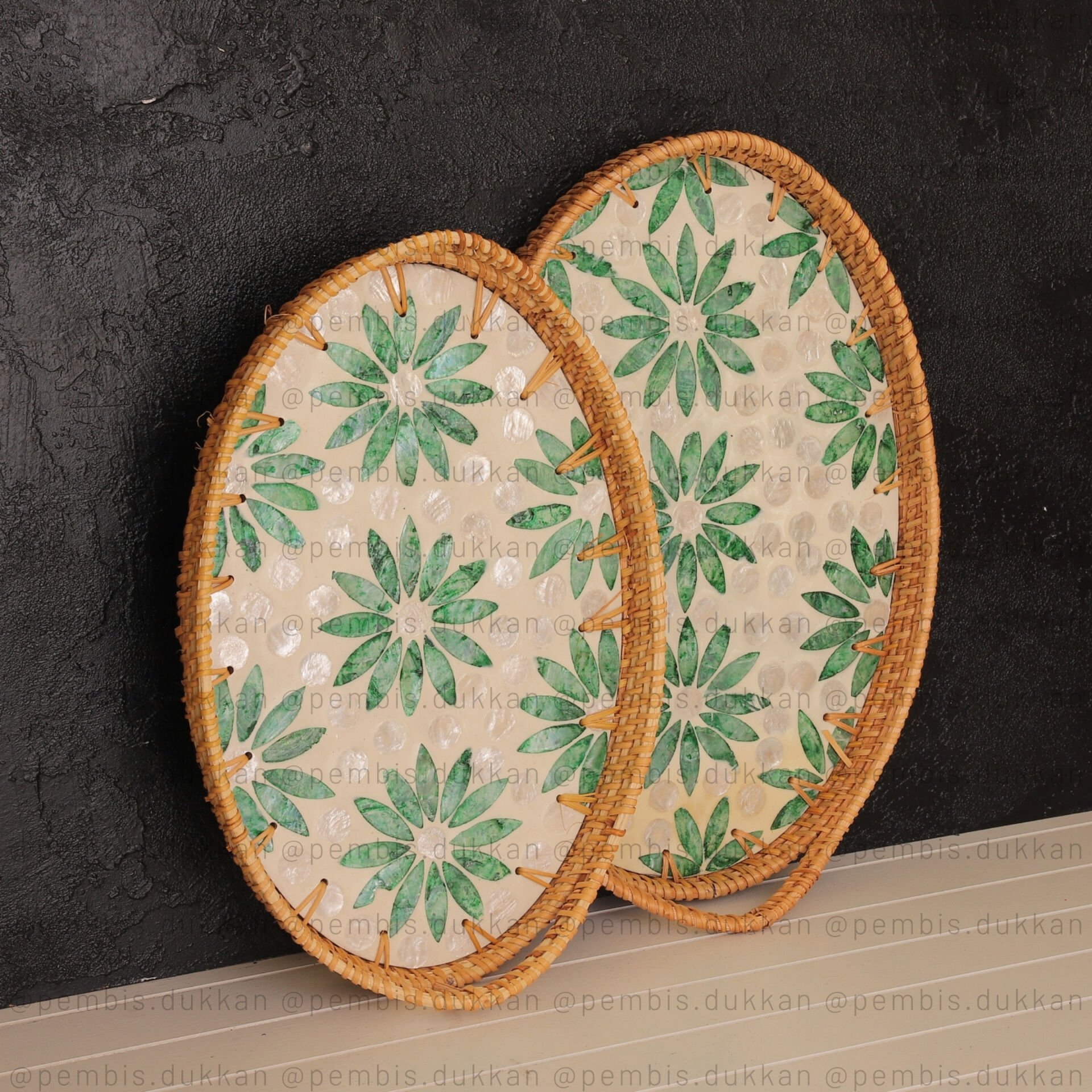 2Lİ SEDEFLİ OVAL TEPSİ (1474-1475) NO 5