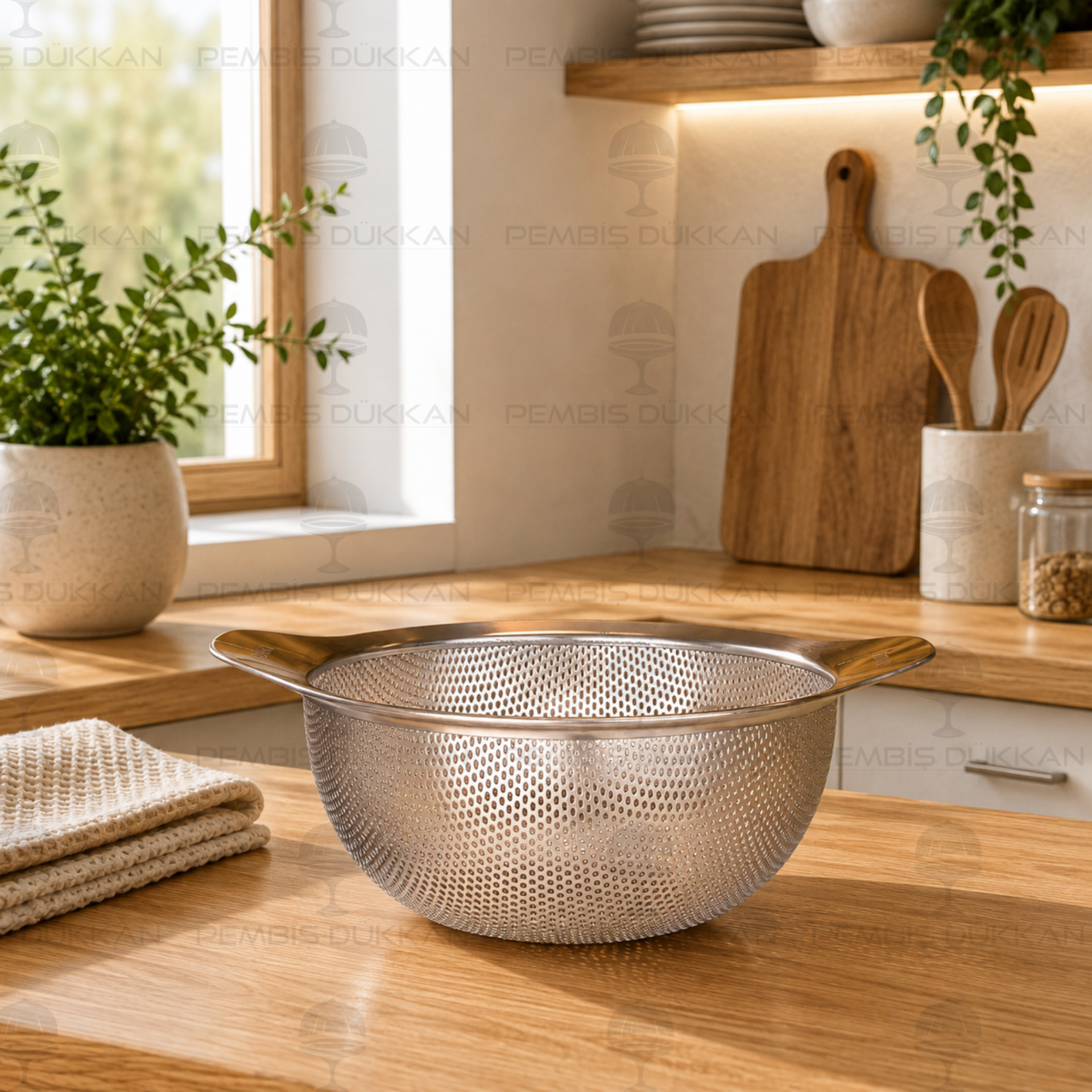 Gastro Kulplu 18 cm 18/10 Paslanmaz Çelik Süzgeç (SUZ-01)