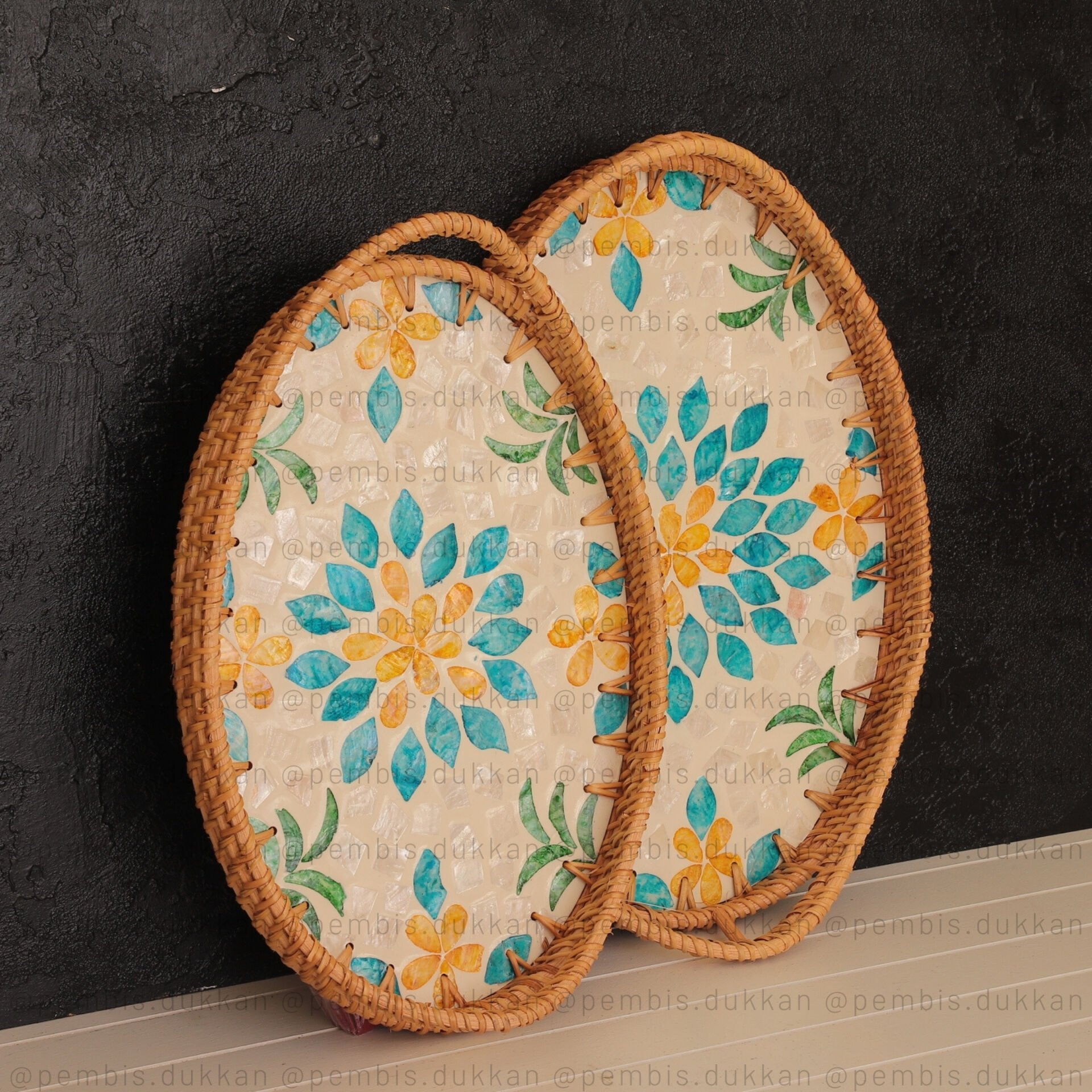 2Lİ SEDEFLİ OVAL TEPSİ (1474-1475) NO 6