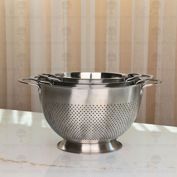 Gastro 26 cm Ayaklı 18/10 Paslanmaz Çelik Süzgeç (Cha-04)