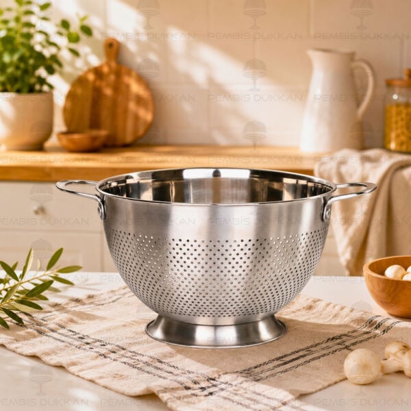 Gastro 26 cm Ayaklı 18/10 Paslanmaz Çelik Süzgeç (Cha-04)