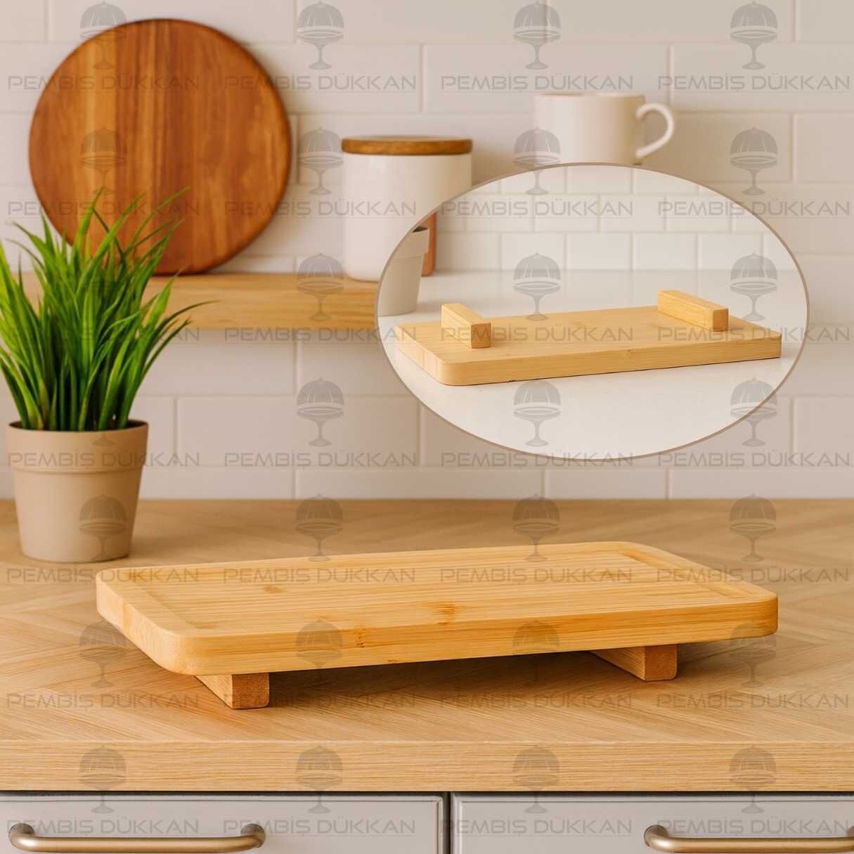 BAMBU DİKDÖRTGEN AYAKLI YAĞDANLIK ALTLIĞI (8B31)