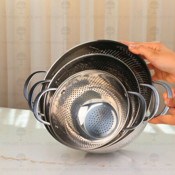 Gastro 18 cm Ayaklı 18/10 Paslanmaz Çelik Süzgeç (Cha-05)