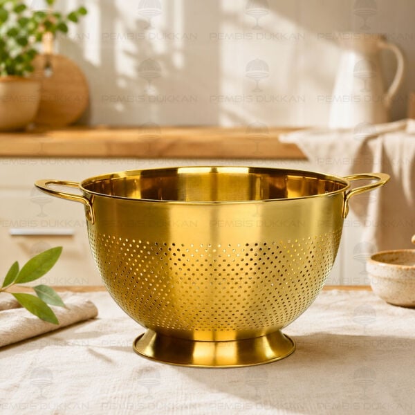 Gastro Gold 26 cm Ayaklı 18/10 Paslanmaz Çelik Süzgeç (Cha-08)