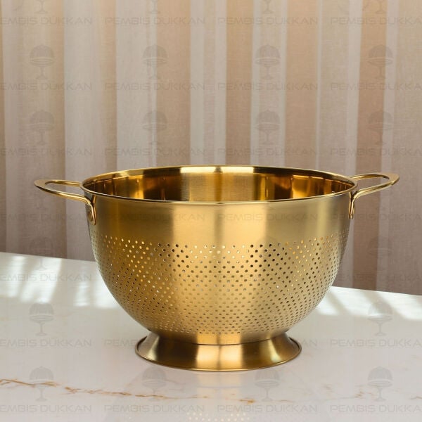 Gastro Gold 26 cm Ayaklı 18/10 Paslanmaz Çelik Süzgeç (Cha-08)
