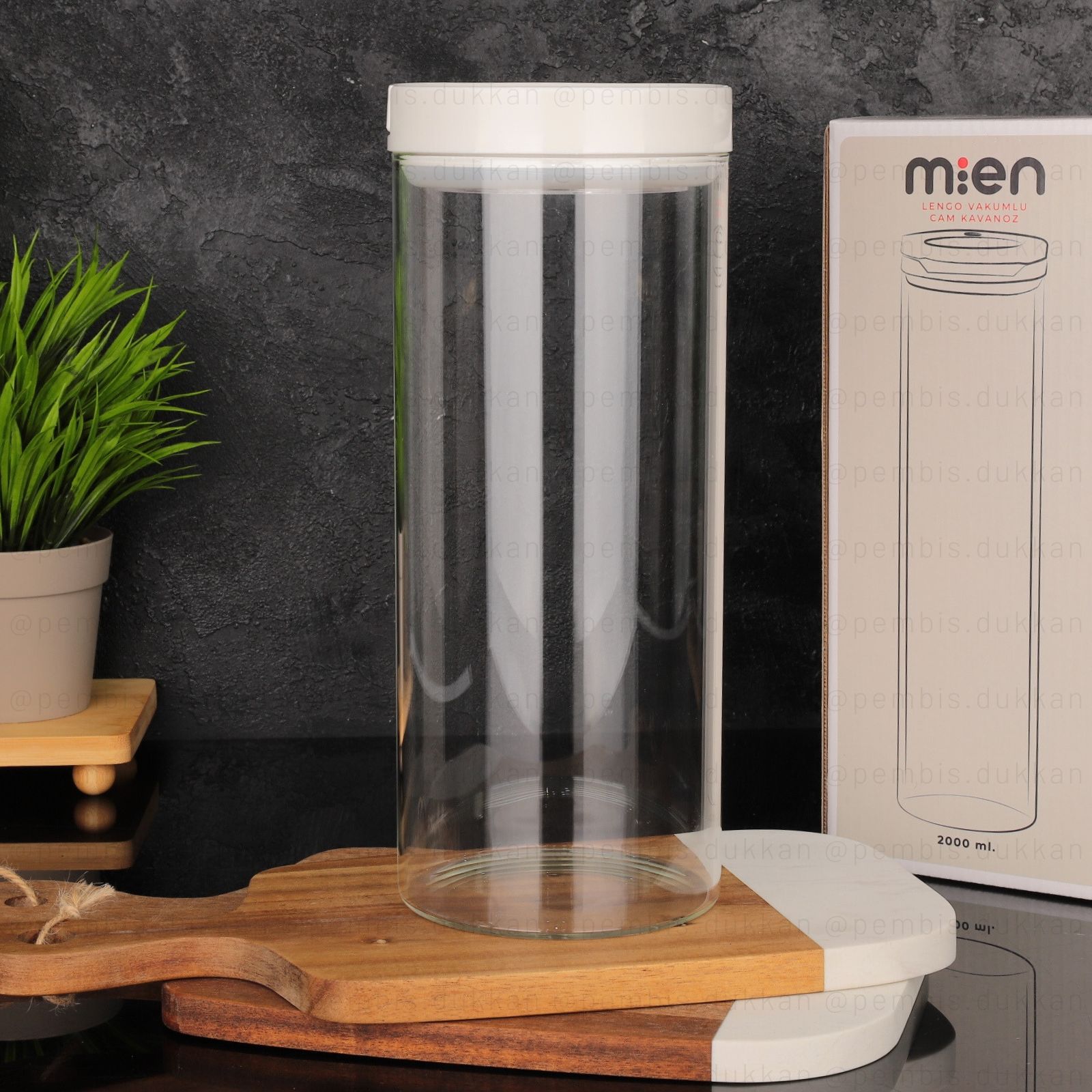 MN LENGO 2000 ML VAKUMLU CAM KAVANOZ (BOR-037)