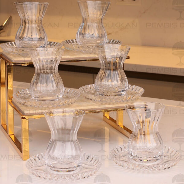 Tiryakim Crystallin 6 Kişilik 12 Parça Çay Set