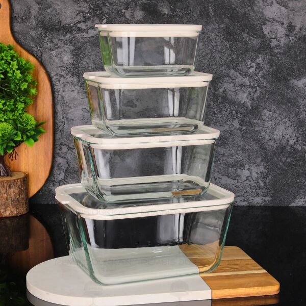 KREM 800ML SİLİKON VAKUMLU, CAM SAKLAMA KABI (3H02W)