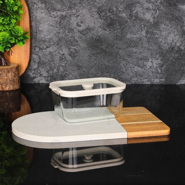 KREM 800ML SİLİKON VAKUMLU, CAM SAKLAMA KABI (3H02W)