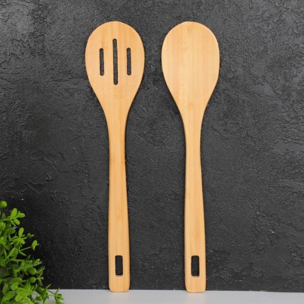 2Lİ BAMBU SERVİS KAŞIK SETİ (TH75835)