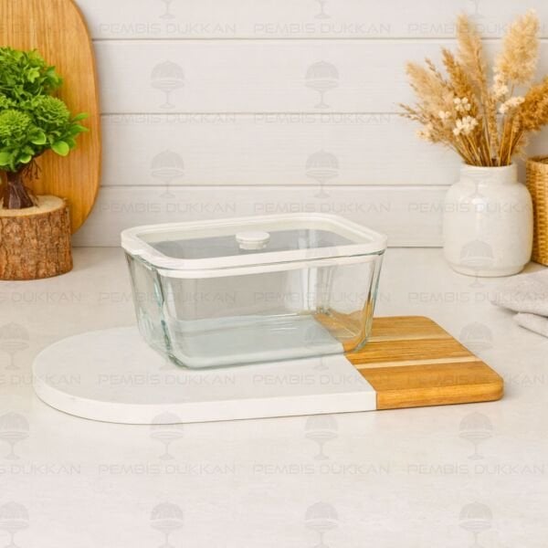 KREM 1380ML SİLİKON VAKUMLU, CAM SAKLAMA KABI (3H03W)