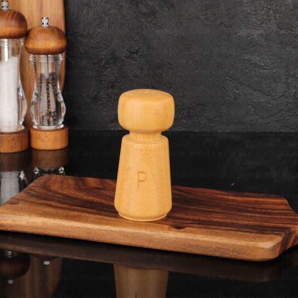 1 ADET MİEN BAMBU TUZLUK & BAHARATLIK (7B167)