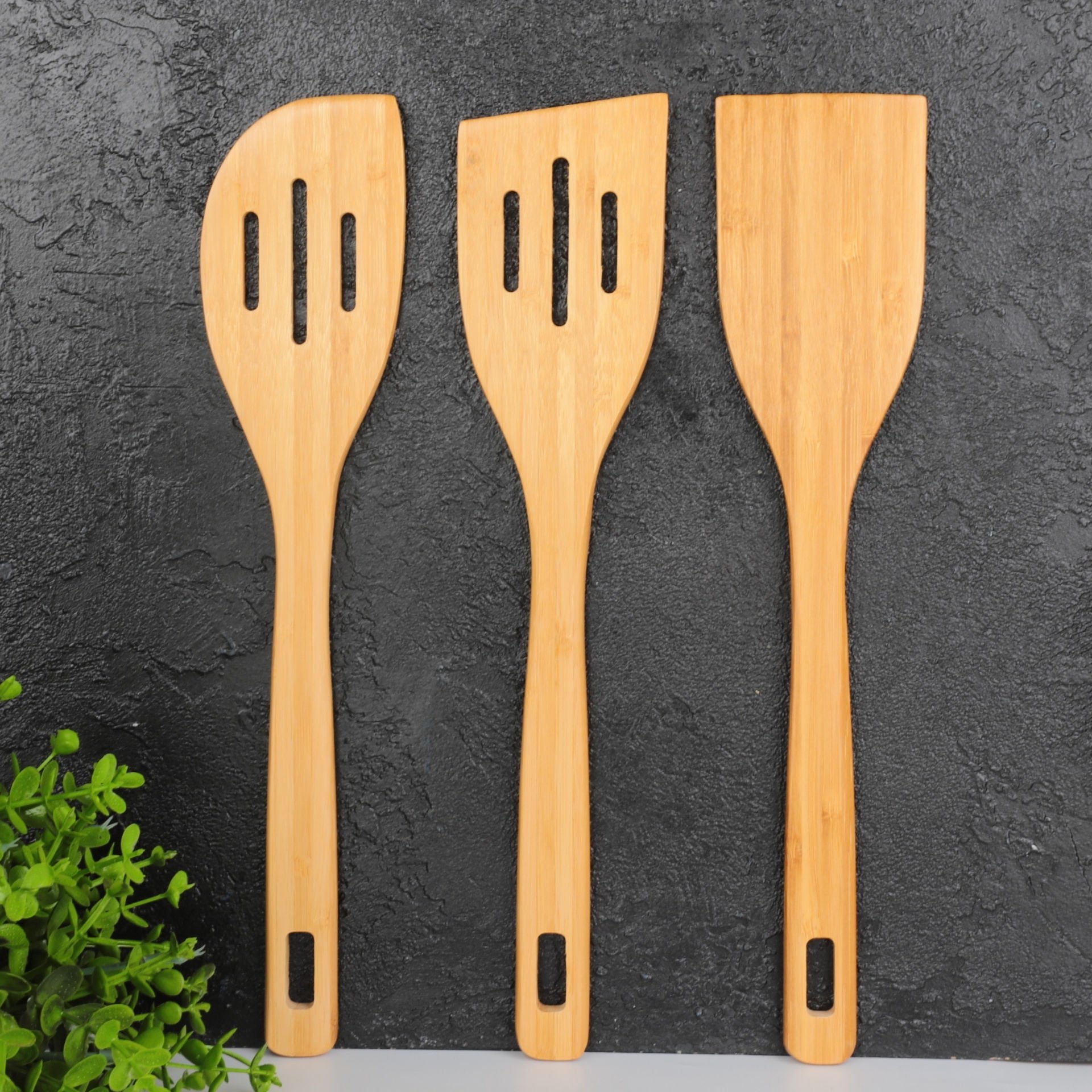 THN 3'LÜ BAMBU SERVİS SPATULA SET(75834)