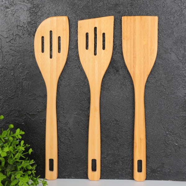 THN 3'LÜ BAMBU SERVİS SPATULA SET(75834)