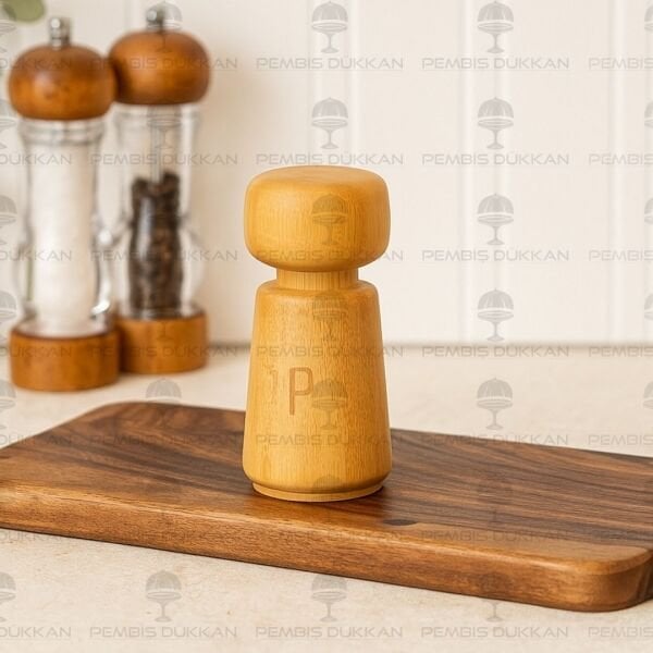 1 ADET MİEN BAMBU TUZLUK & BAHARATLIK (7B167)