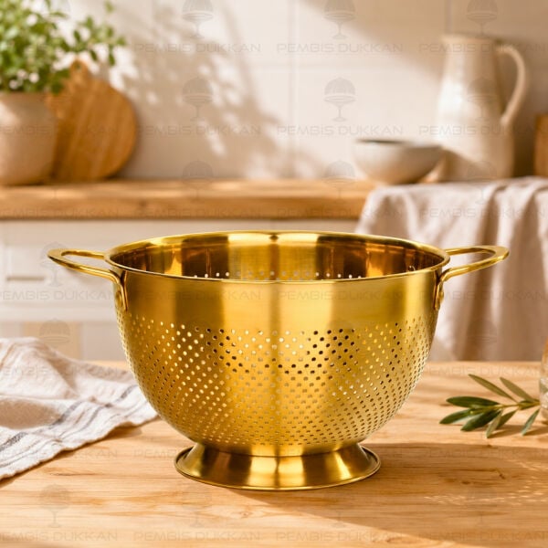 Gastro Gold 22 cm Ayaklı 18/10 Paslanmaz Çelik Süzgeç (Cha-07)