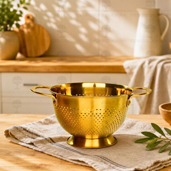 Gastro Gold 18 cm Ayaklı 18/10 Paslanmaz Çelik Süzgeç (Cha-06)