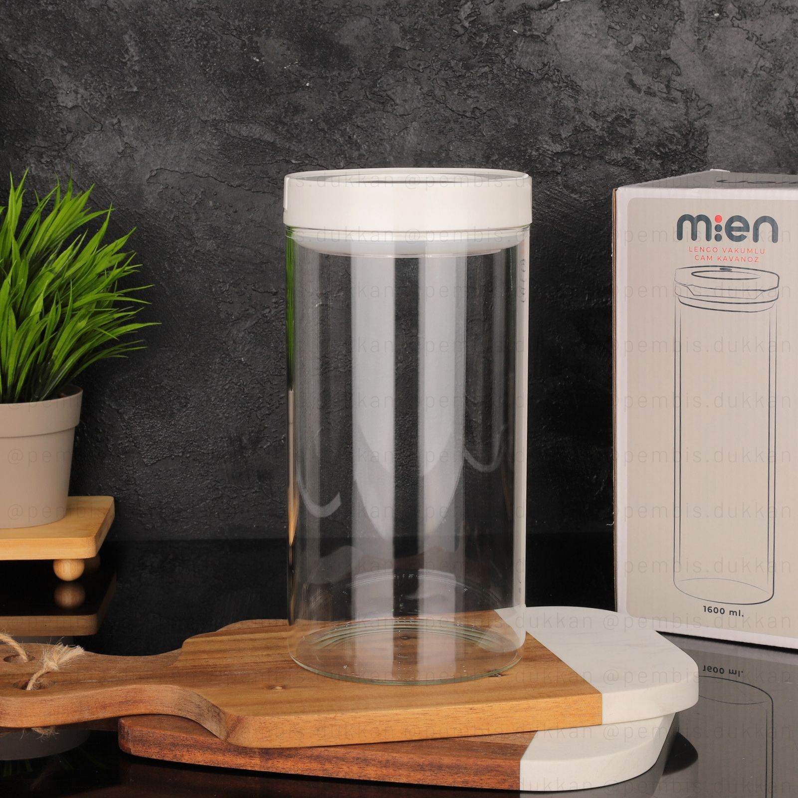 MN LENGO 1600 ML VAKUMLU CAM KAVANOZ (BOR-036)