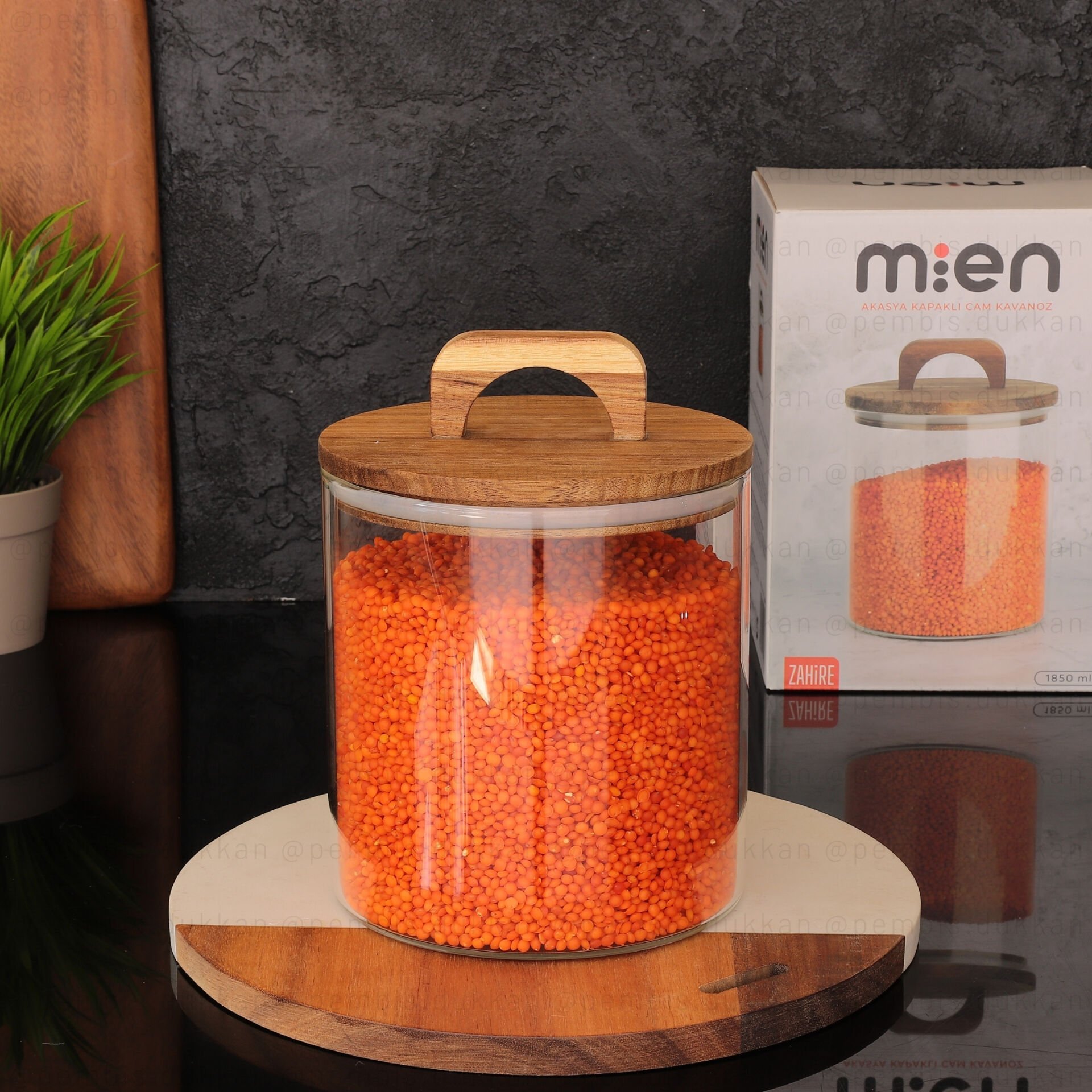 1 ADET 1850ML AKASYA ZAHİRE KAVANOZ (BOR-031)