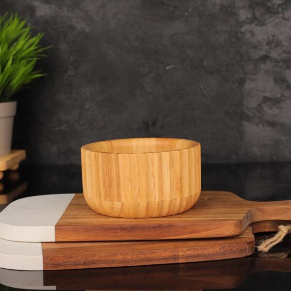 1 ADET BAMBU KENAR ÇİZGİLİ MİNİ KASE (7B00)